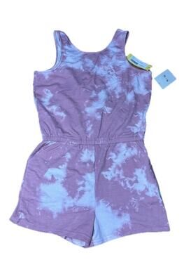 Rumi + Ryder Stitch Fix Kids Purple Tie Dye Tank Romper NWT Pink Size large